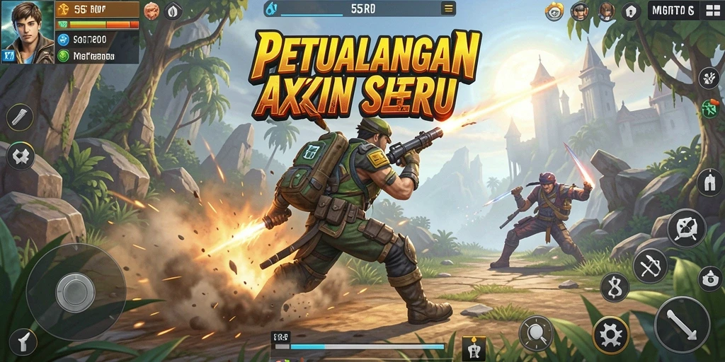 Gameplay mendebarkan dari 55RP dengan pertarungan aksi intens.