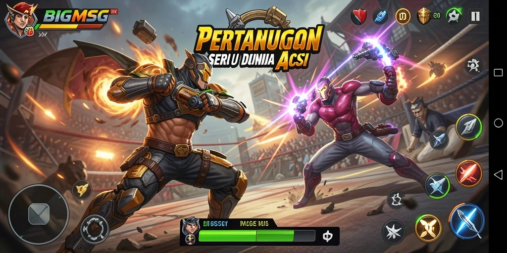 Tampilan gameplay seru dari BIGMSG yang penuh aksi.