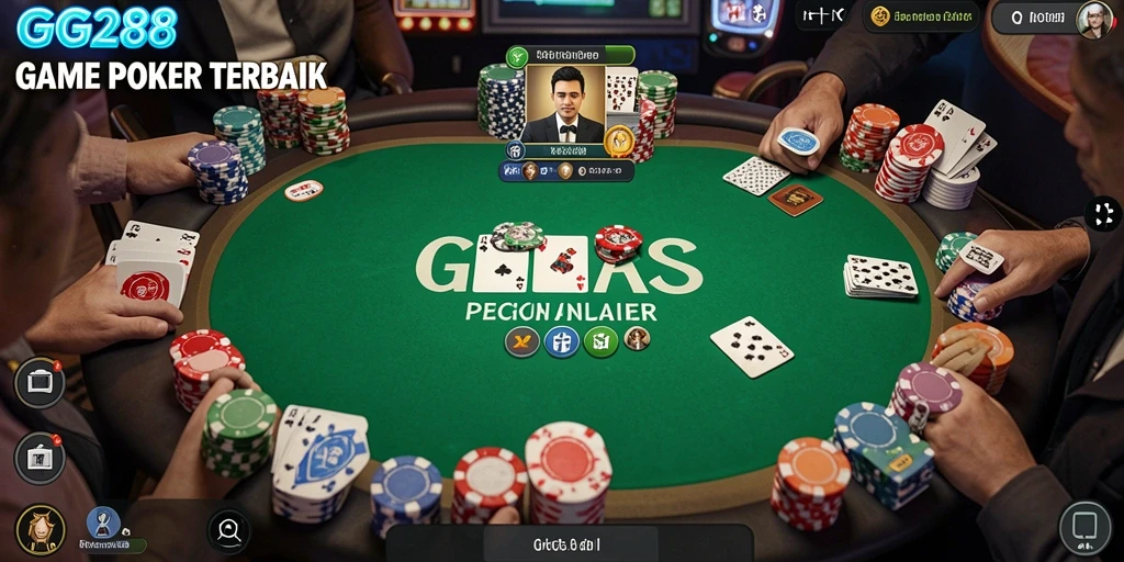 Tampilan screenshot GG288 menunjukkan aksi seru permainan Poker.