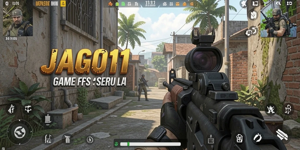 Tangkapan layar menampilkan aksi seru di game FPS JAGO11.