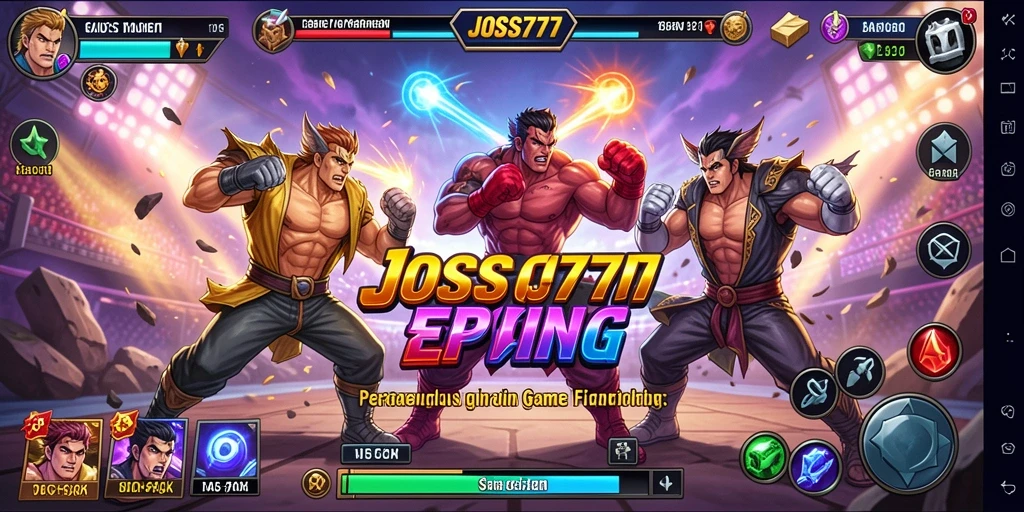 Screenshot gameplay JOSS777 yang menampilkan pertarungan seru dan mendebarkan.