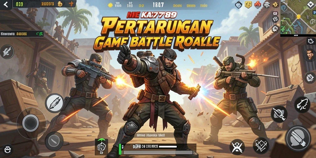 Tampilan aksi seru dalam permainan Battle Royale KA789.