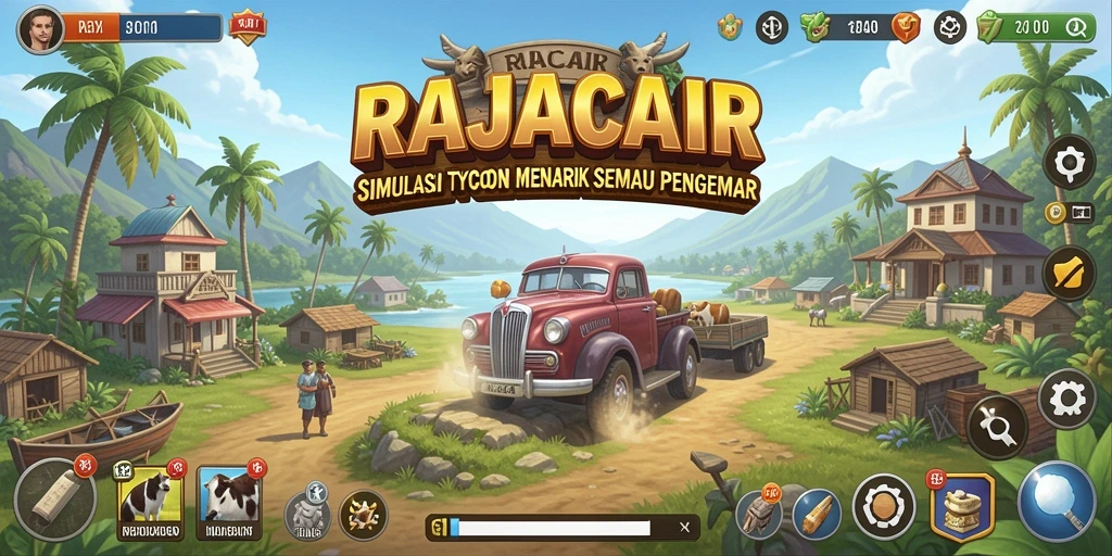 Screenshot gameplay RAJACAIR menampilkan aktivitas manajemen usaha.