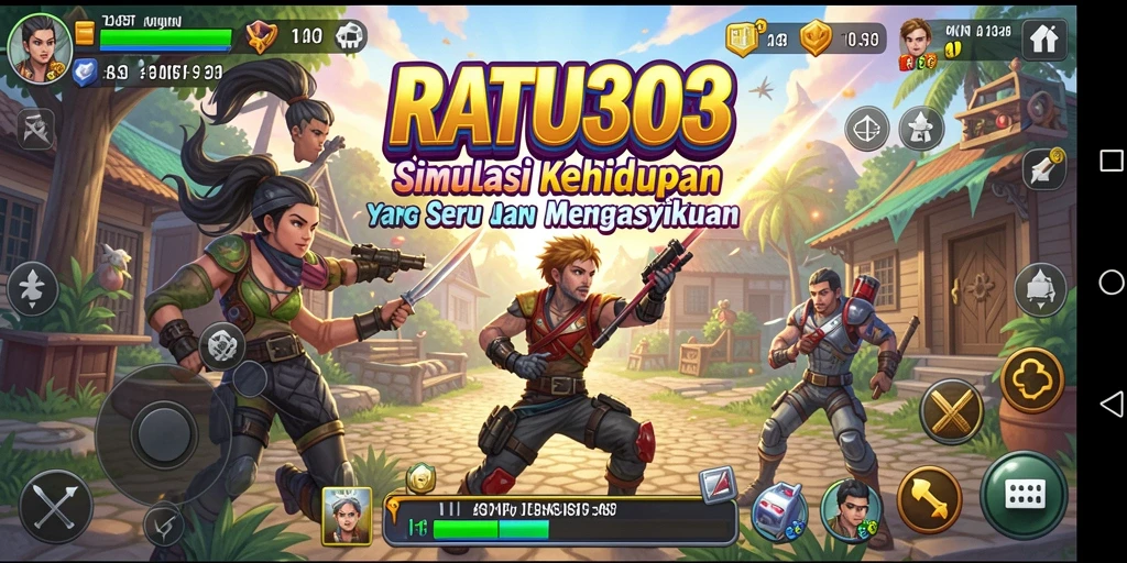 Screenshot gameplay RATU303 yang menunjukkan interaksi karakter.