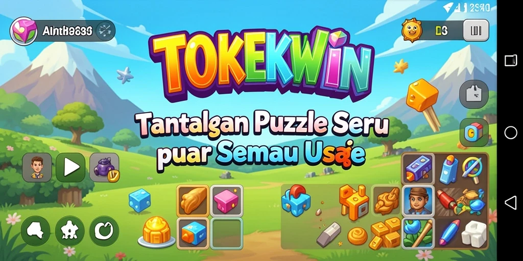 Screenshot menampilkan gameplay seru dari TOKEKWIN dengan puzzle menarik.